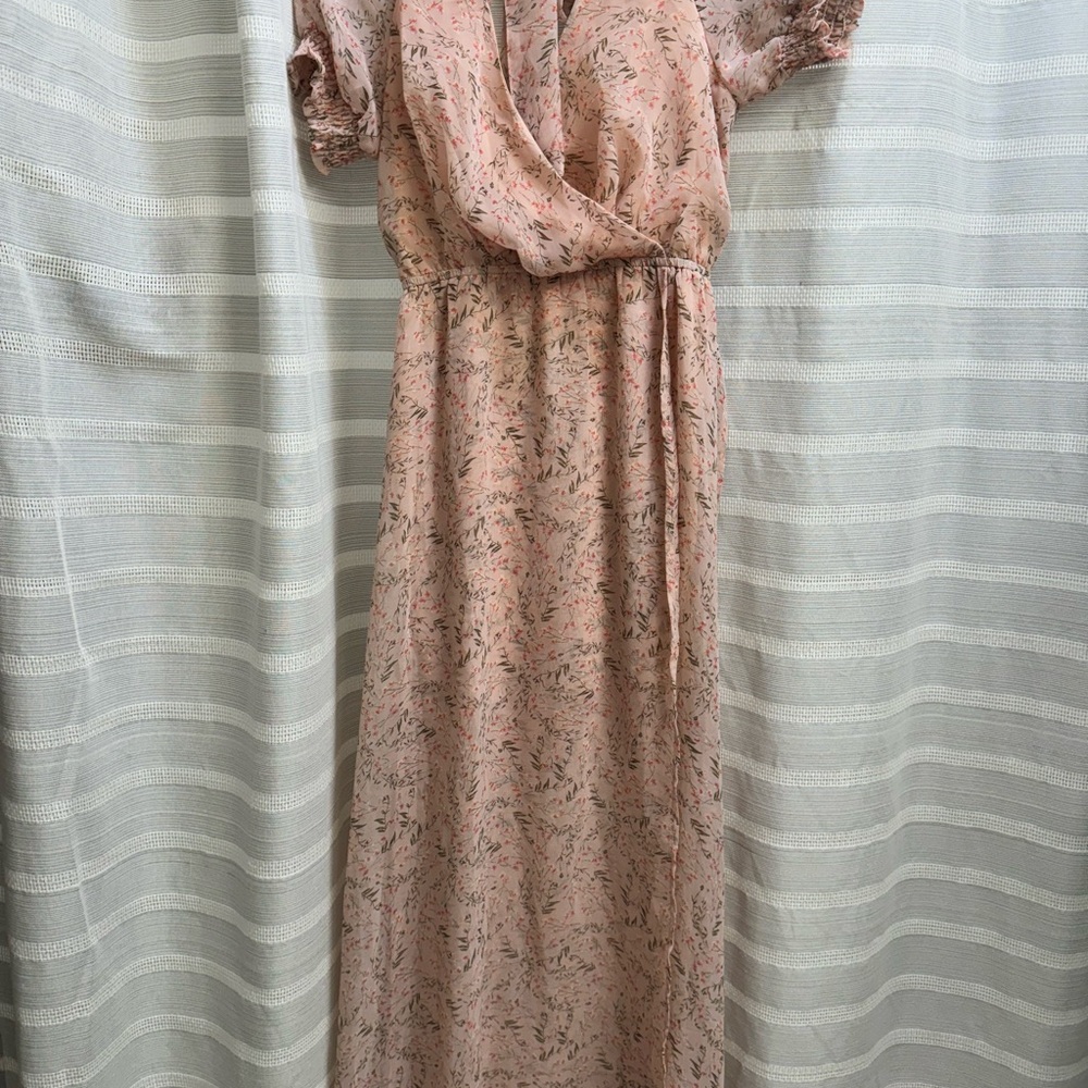 Elegant Floral Pink Dress
